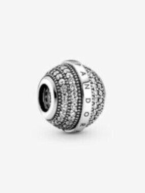Pandora Pave & Logo Charm